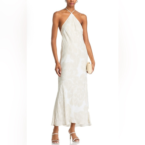 FARM Rio Off White Maxi Dress with Floral Print and Beaded Neck Strap - Picture 3 of 7